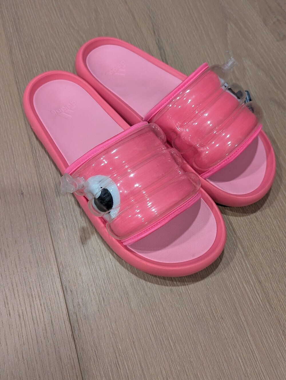 Adidas Pink Slide Sandals That Look Like A Pool Float